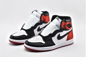 Air Jordan 1 High OG Satin Black Toe CD0461 016 Womens And Mens Shoes  